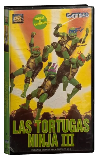 Las Tortugas Ninja III VHS cover