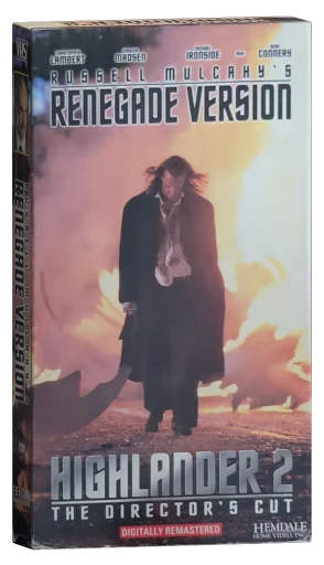 Highlander II: The Quickening VHS, Hemdale Home Video, Inc.