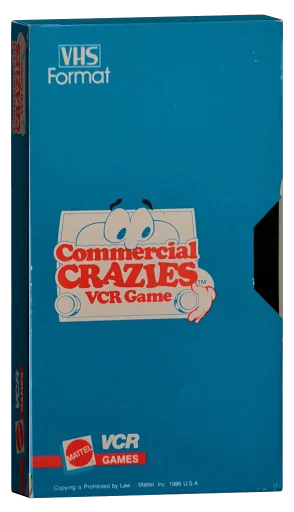Commercial Crazies VCR Game VHS cover
