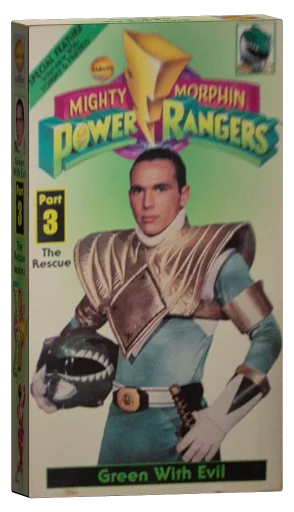 Mighty Morphin Power Rangers VHS cover