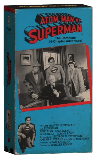 Atom Man vs. Superman: The Complete 15-Chapter Adventure! VHS cover