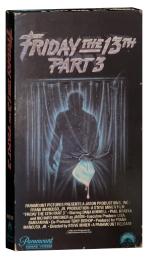 Friday the 13th Part III VHS, Paramount Home Video