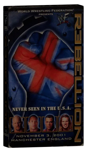 WWF Rebellion 2001 VHS cover