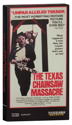 The Texas Chain Saw Massacre VHS, Dark sky