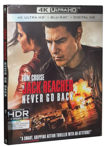 Jack Reacher: Never Go Back 4K-UHD cover