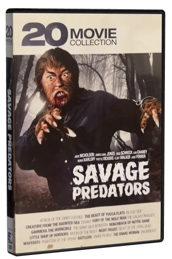 Savage Predators 20 Film Collection DVD cover