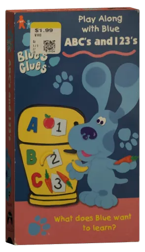 Blue's Clues: ABC's and 123's VHS cover