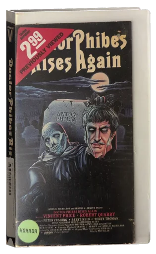 Dr. Phibes Rises Again VHS, Vestron Video