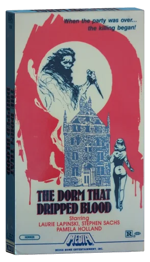 The Dorm That Dripped Blood VHS, Media Home Entertainment