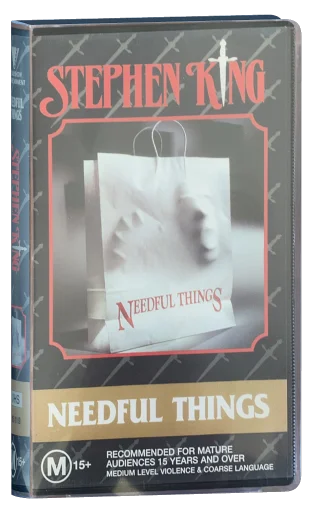Stephen King’s Needful Things VHS cover