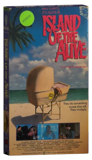 It's Alive III: Island of the Alive VHS, Warner Home Video