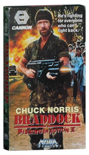 Braddock: Missing in Action III VHS, Video Treasures